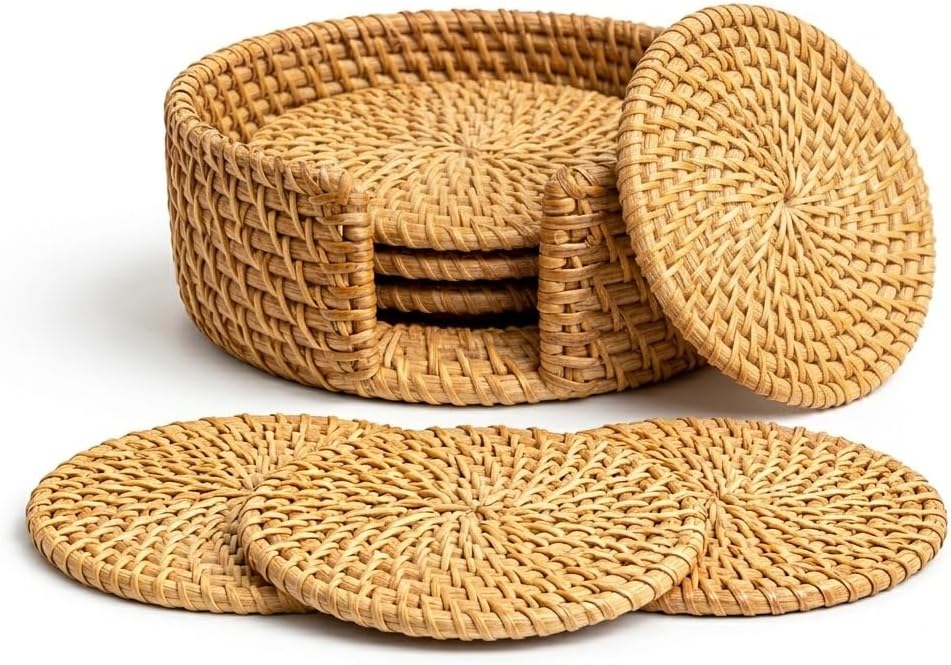 6. Conceal Blanket Clutter with Handwoven Natural Water Hyacinth Baskets