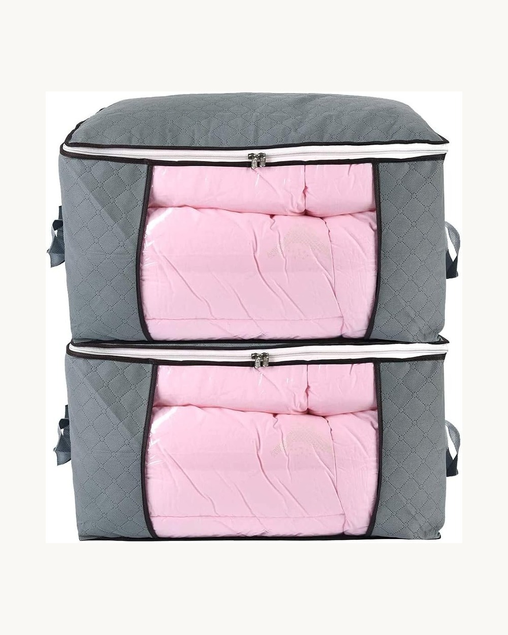 5. Stash Off-Season Duvets and Winter Coats in Zippered Clear-Window Bags