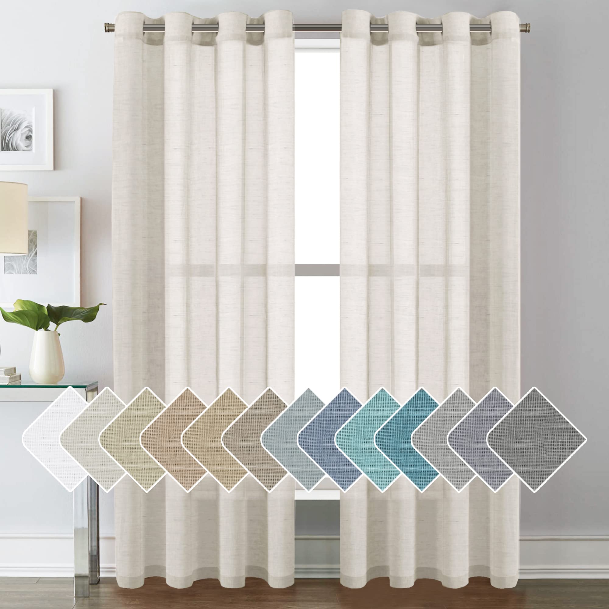 8. Filter Harsh Daylight into a Dreamy Glow with Textured Lined Sheers