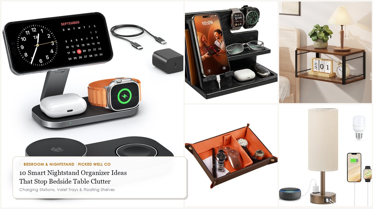 10 Smart Nightstand Organizer Ideas That Stop Bedside Table Clutter