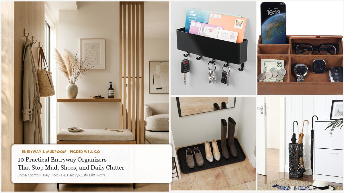 10 Practical Entryway Organizers That Stop Mud, Shoes, and Daily Clutter