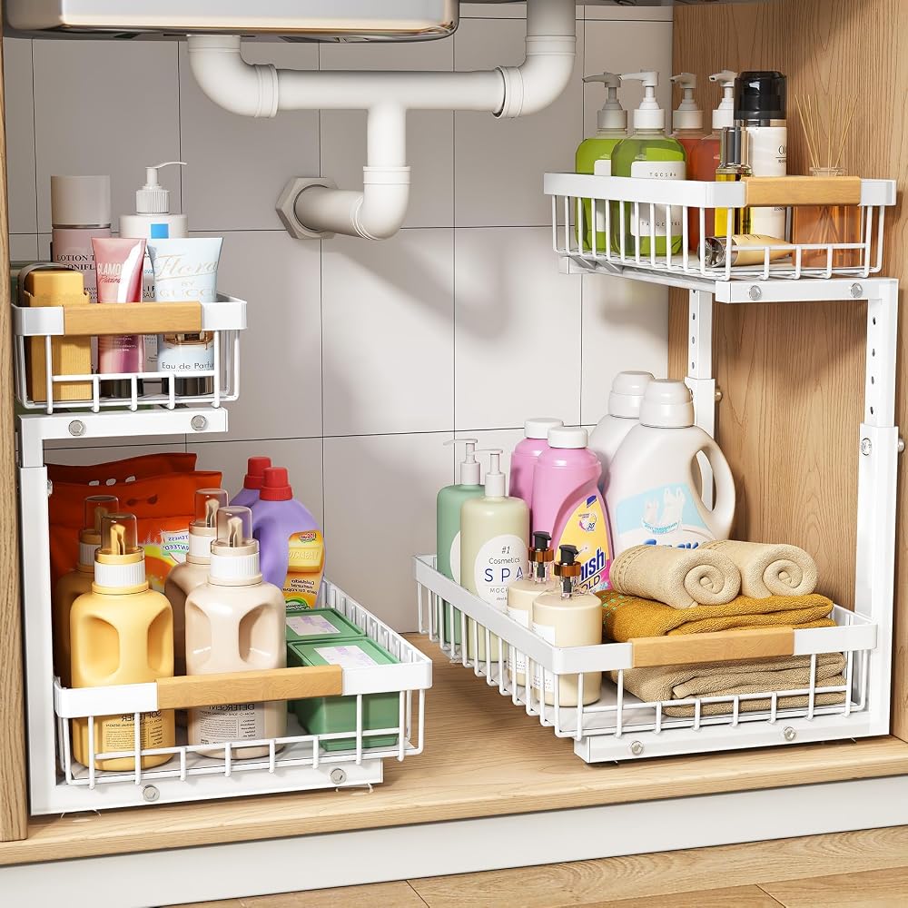 7. Transform Deep Bottom Shelves into Smooth Glide-Out Storage Drawers