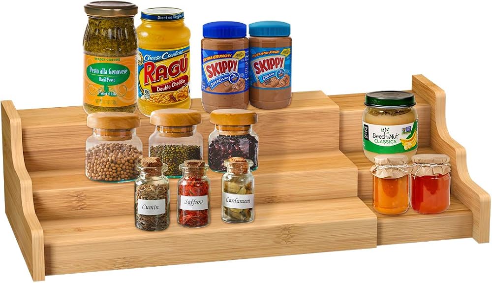 1. Stop Stacking Dishes Risky-High with an Expandable Heavy-Duty Shelf Riser