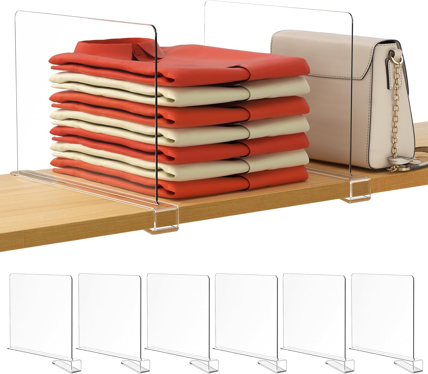6. Sort Pens, Paperclips, and Sticky Notes in Clear Modular Acrylic Drawer Trays