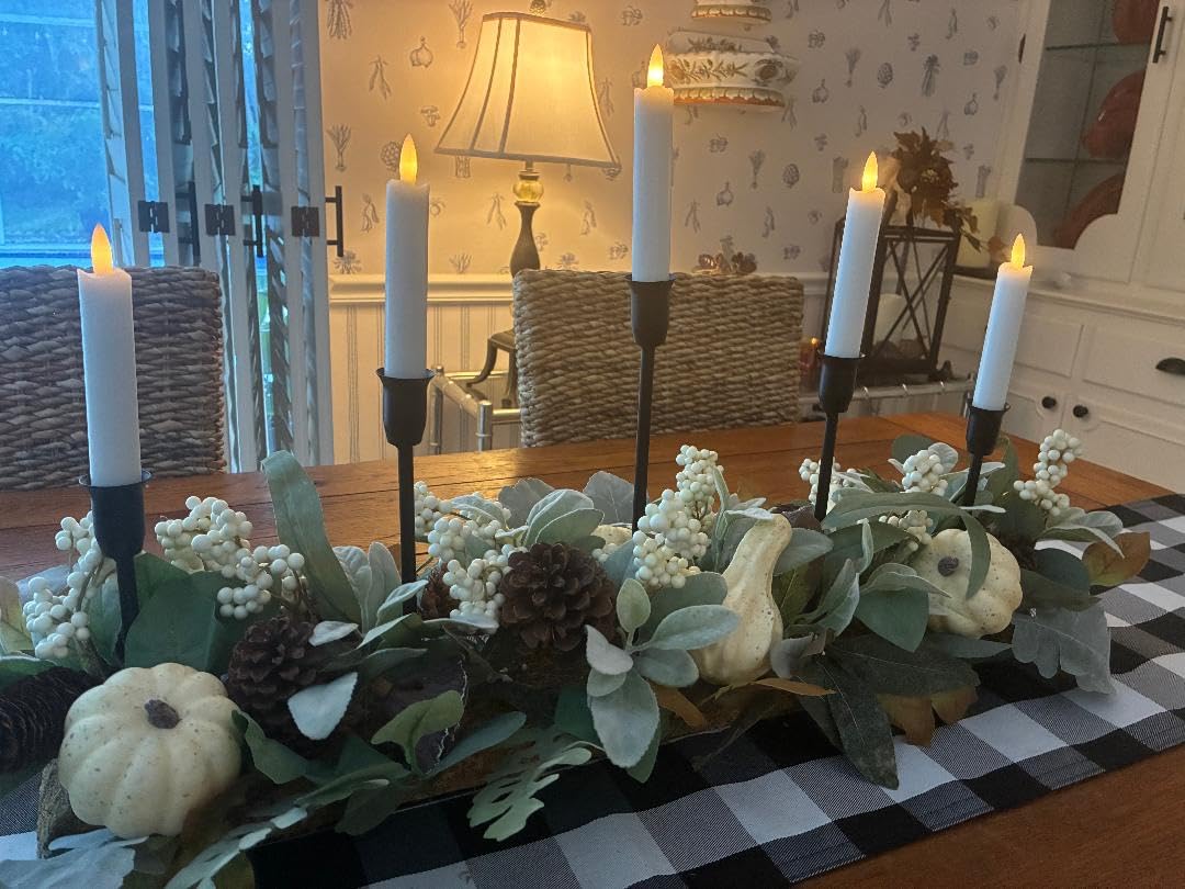 2. Bring Warm Metallic Glow to Mantels with Brushed Matte Brass Gold Taper Holders