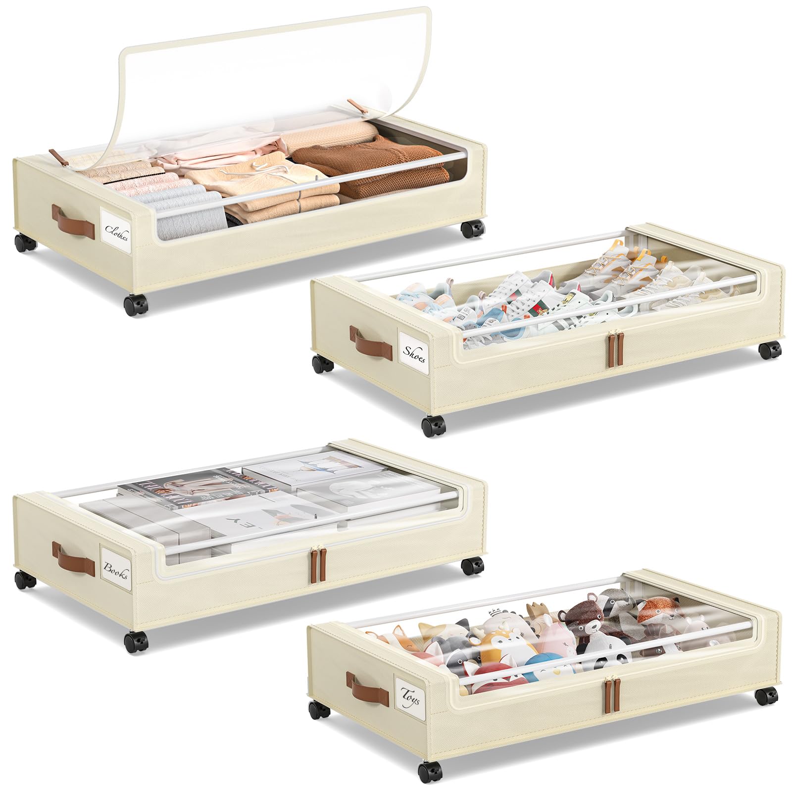 10. Store Bulky Bedding Under the Frame with Smooth Rolling Storage Drawers