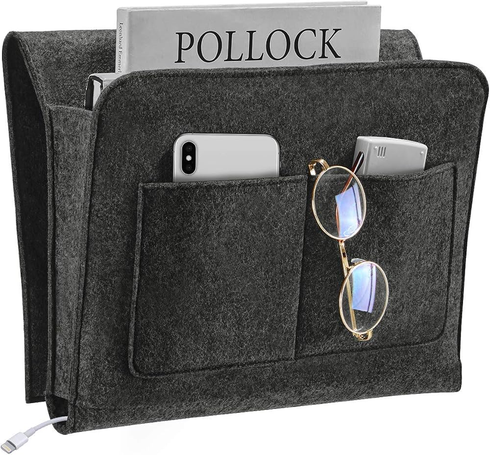 5. Tuck Bedside Essentials Next to the Mattress Frame with a Thick Felt Bed Caddy