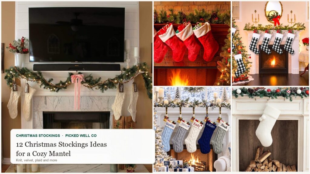 12 Christmas stockings ideas for a cozy mantel