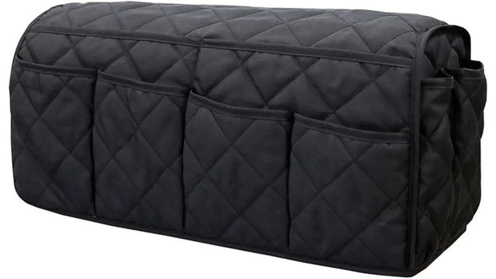 Sofa Armrest Organizer, Waterproof Quilted Caddy with Pockets