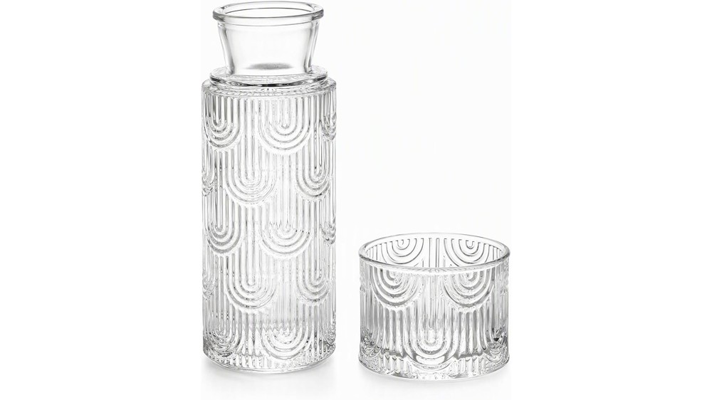 Glass Bedside Water Carafe And Tumbler Set