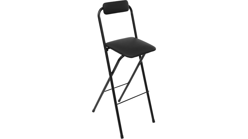 Set of 2 Modern Folding Bar Stools with Backrest
