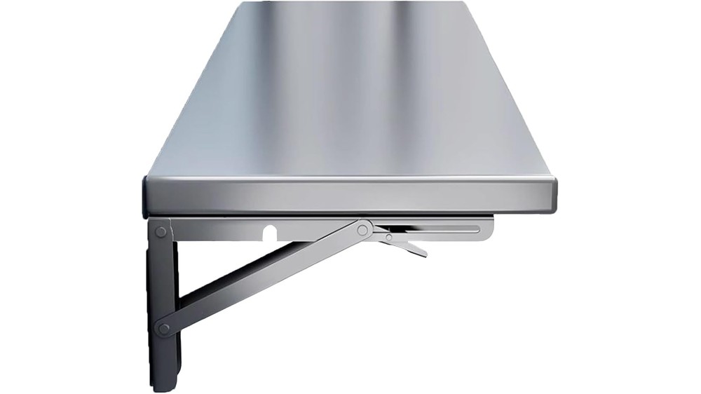 Fold Down Wall Mounted Table, Stainless Steel Folding Shelf