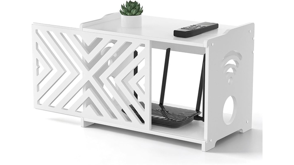 Decorative WiFi Router Box Hider and Projector Shelf