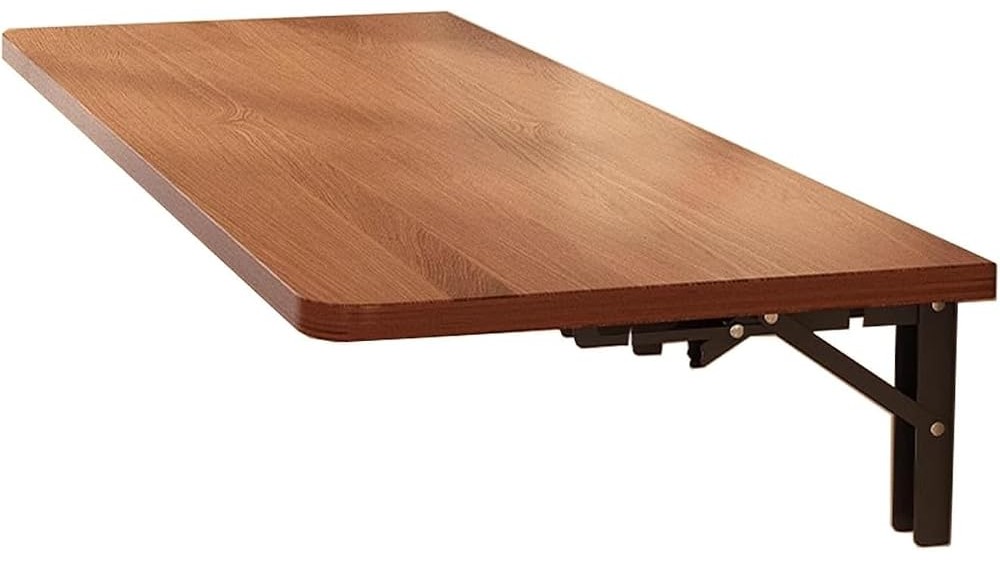 Wall Mounted Pine Folding Table, Drop Leaf Desk