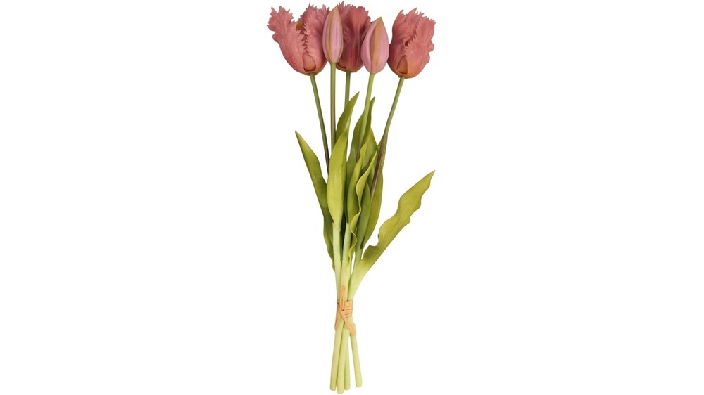 15 inch faux tulip bouquet set of 5