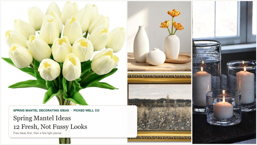 12 Spring Mantel Decorating Ideas That Look Fresh, Not Fussy