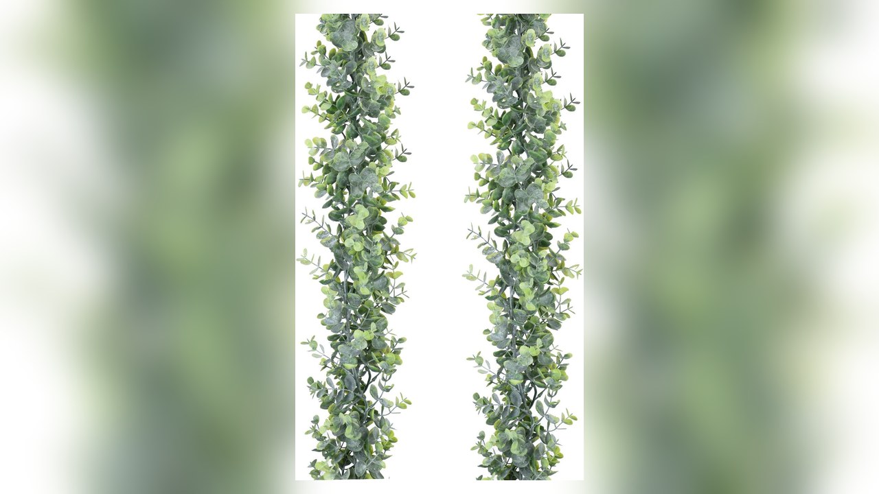 Faux eucalyptus garland 2 pack 6 ft