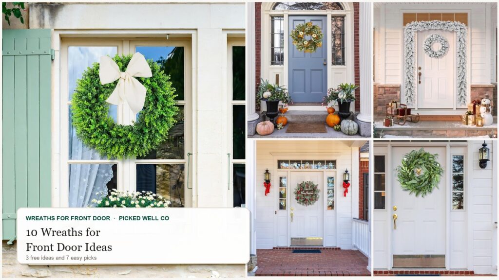 10 wreaths for front door ideas collage